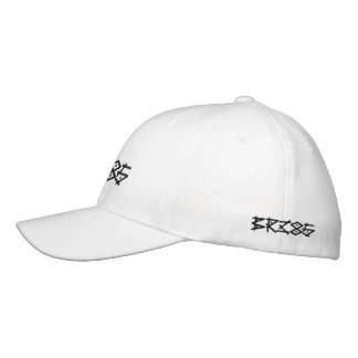 BR385 White Embroidered Hat