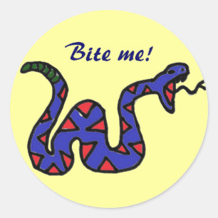 BR- Bite me snake cartoon sticker