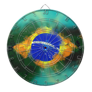 BR Brasil brazilian flag Dartboard
