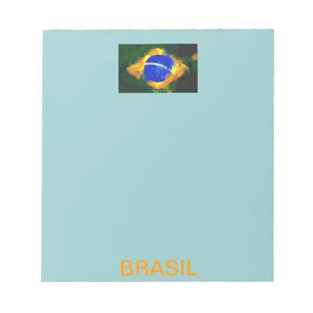 BR Brasil brazilian flag Notepad (Front)