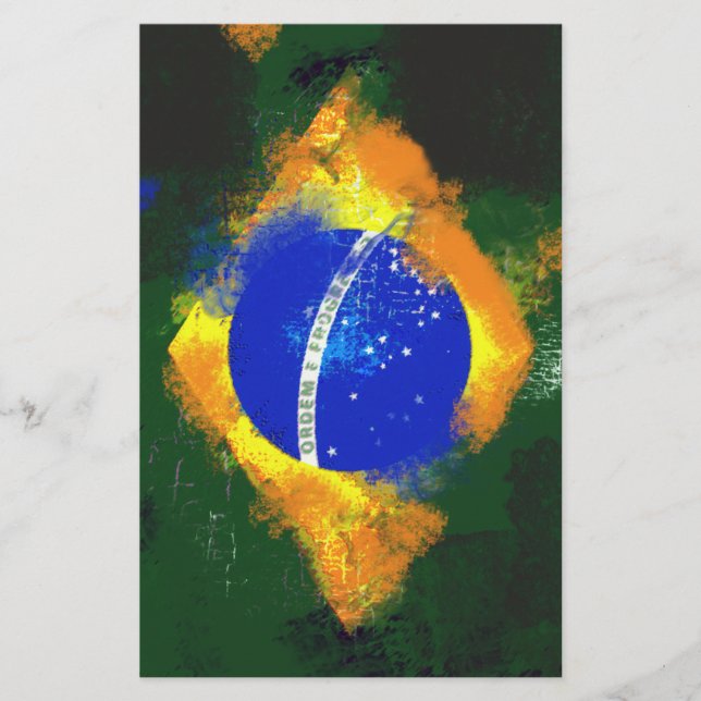 BR Brasil brazilian flag Stationery (Front)