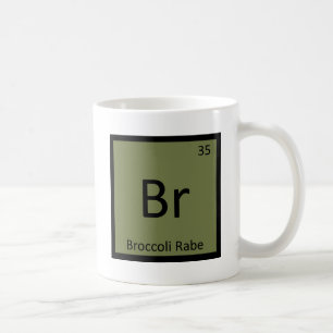 Br - Broccoli Rabe Vegetable Chemistry Symbol Coffee Mug