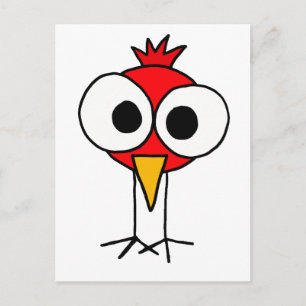 BR- Funny Redbird Cartoon Postcard