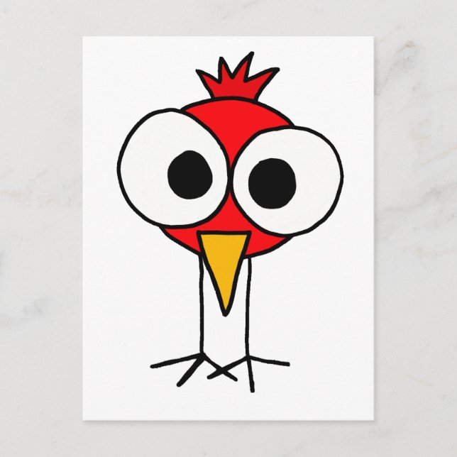BR- Funny Redbird Cartoon Postcard (Front)