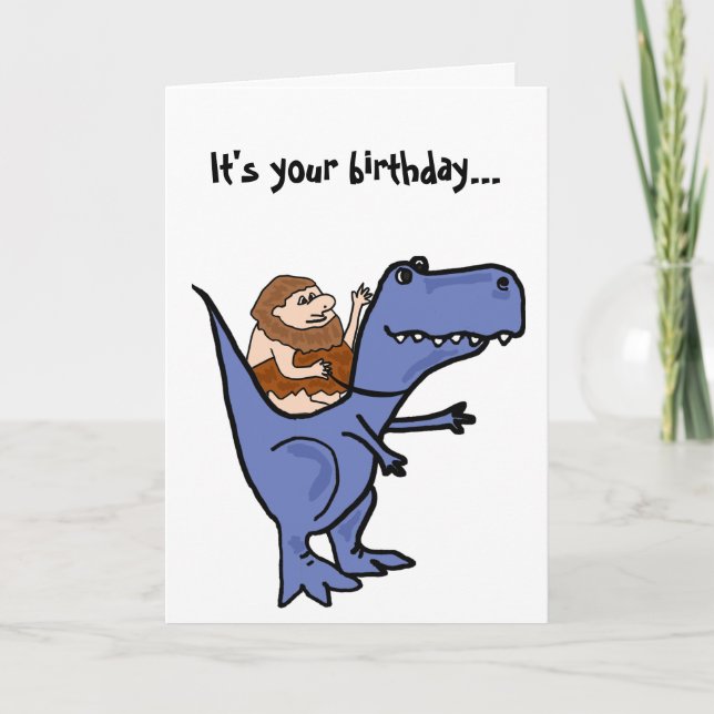 BR- Funny T-Rex Birthday Card (Front)