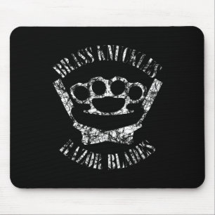 Br Knuckles And Razor Blades - Boxing And Barber T Mouse Mat