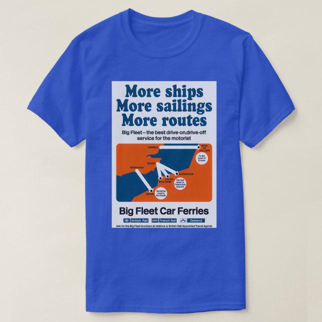 BR SNCF Car Ferries 1960s T-Shirt (Design Front)