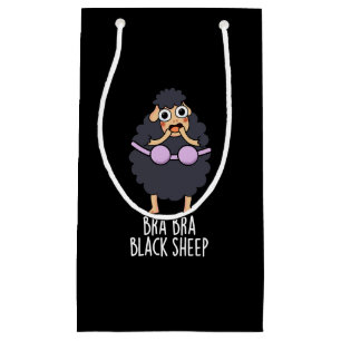 Bra-bra Black Sheep Funny Animal Pun Dark BG Small Gift Bag