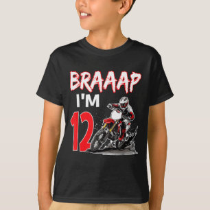 Braaap 12 years old motocross dirt biker 12th T-Shirt