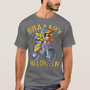Braaapy Halloween Funny Dirt Bike Graphic 836 T-Shirt