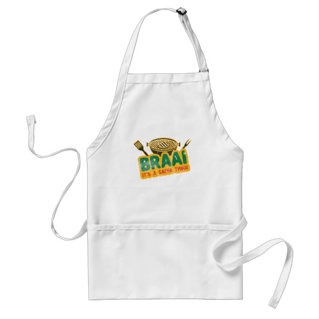 Braai It's a Saffa Thing - South African BBQ Gift Standard Apron (Front)
