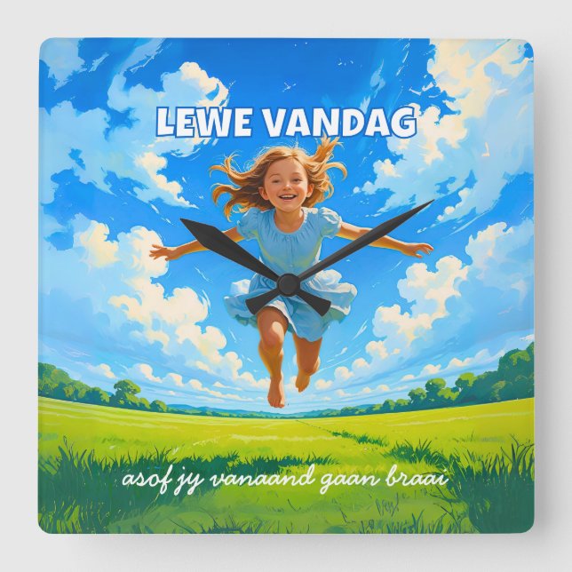 BRAAI Meme Afrikaans Saffa Expat Afrikaanse Humour Square Wall Clock (Front)