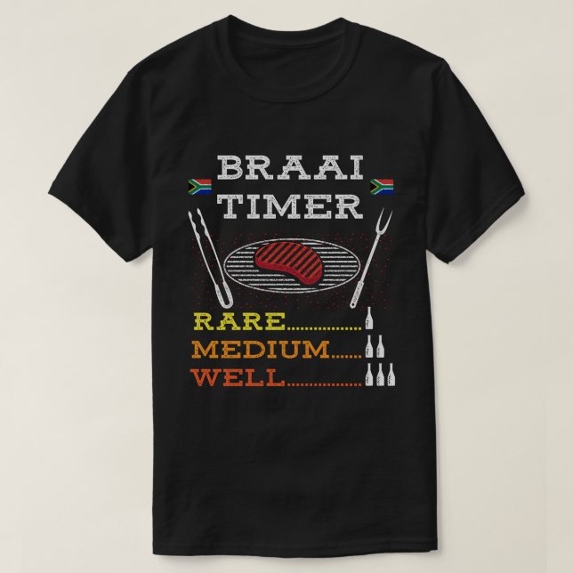 Braai Timer African BBQ T-Shirt (Design Front)