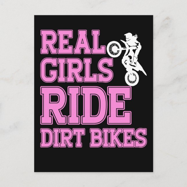 Braap Gifts Women Motorcycle Motocross Dirt Bike Postcard (Front)