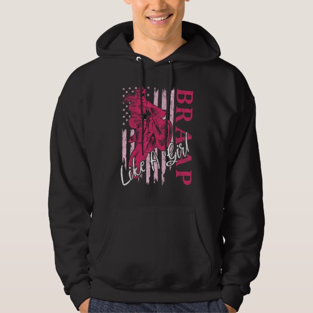 BRAAP Like A Girl Dirt Bike Motocross US American  Hoodie (Front)