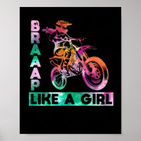 Braap Like A Girl Funny Motorcycle Girl Moto