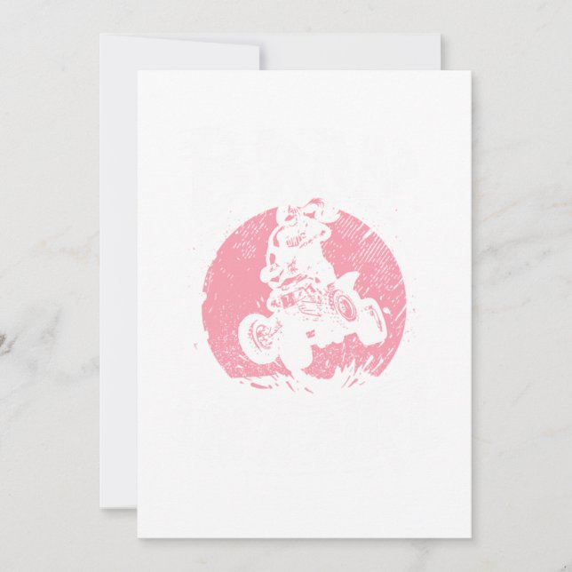 Braap Like a Girl Quad Bike Four Wheeler Invitation (Front)