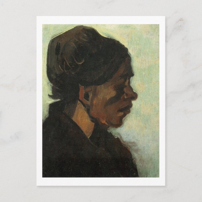 Brabant Peasant Woman Dark Cap, Vincent van Gogh Postcard (Front)