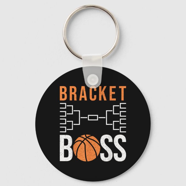 Brac Boss Funny College Basball Tournament Key Ring (Front)