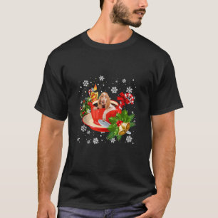 Bracco Italiano And Coffee Christmas Snow Light Pa T-Shirt
