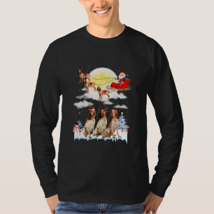 Bracco Italiano Dog Santa Sleigh Christmas Lover  T-Shirt
