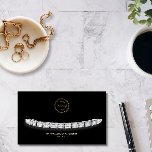 Bracelet Display Black with logo Jewellery Display Business Card (Creator Uploaded)