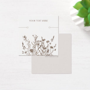 Bracelet Display Card • Earthy Floral