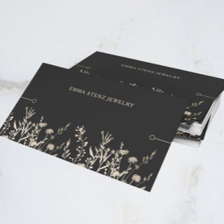 Bracelet Display Card • Rustic Wildflowers Gold