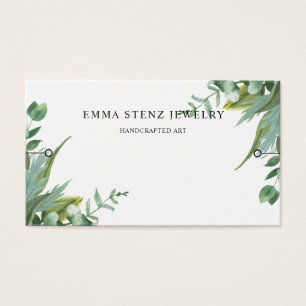 Bracelet Display Card • Watercolor Eucalyptus Leaf