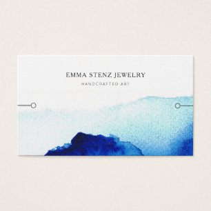 Bracelet Display Card • Watercolor Indigo Blue
