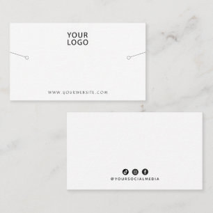 Bracelet Display White Your Logo Social Media Busi Business Card