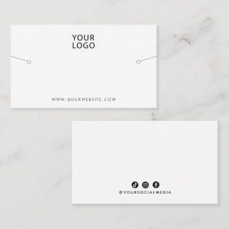 Bracelet Display White Your Logo Social Media Busi Business Card