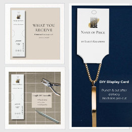 Bracelet holder Hanging Display DIY Punch Design Business Card
