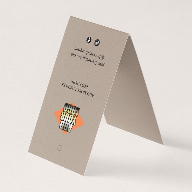 Bracelet Necklace Display Price Tag with QR & Logo (Front)