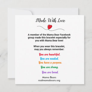 Bracelet Project Card