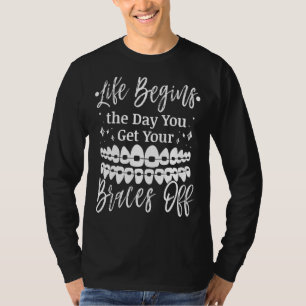 Braces Dental Orthodontic Colours Teeth Brush Assi T-Shirt