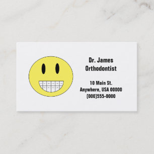 "Braces Face" Business Cards