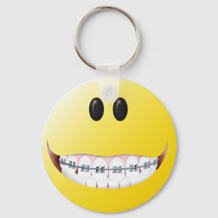 Braces Face Key Ring