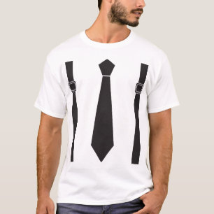 Braces & Fat Tie (White) T-Shirt