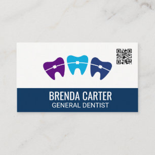 Braces on Teeth QR Scan Code Business Card