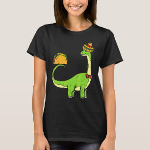 Brachiosaurus Brontosaurus Taco Cinco De Mayo Mexi T-Shirt