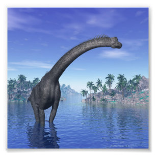 Brachiosaurus dinosaur - 3D render Photo Print