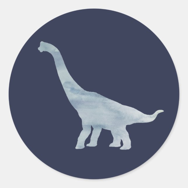 Brachiosaurus Dinosaur Party Thank You Stickers (Front)