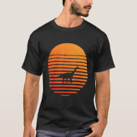 Brachiosaurus Shadow Silhouette In Front Of A Sun