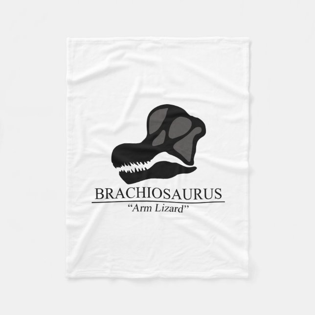 Brachiosaurus Skull Fleece Blanket (Front)