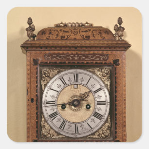 Bracket clock, c.1700 square sticker