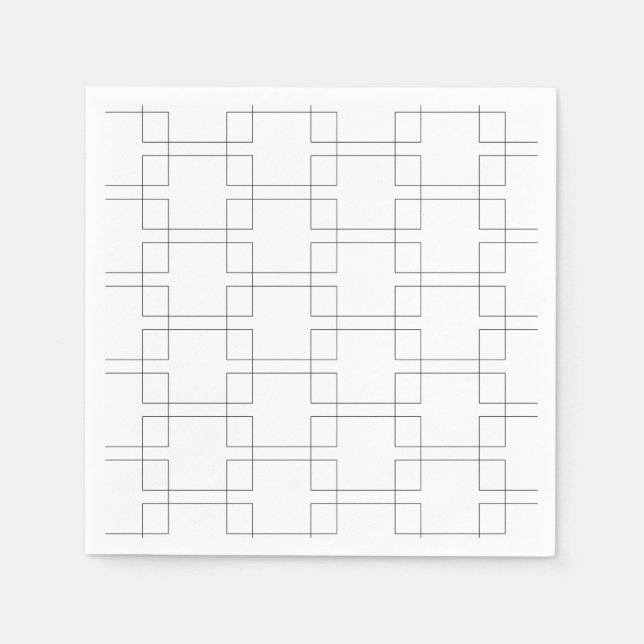 Bracket Elimination Tournament Sports Geometric Napkin (Front)