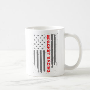 Bracket Racing American Flag Patriotic Drag Racing Coffee Mug