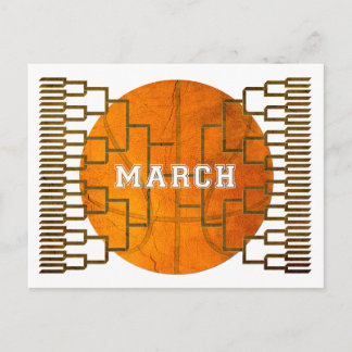 Bracketology March Basketball Awesomeness Postcard