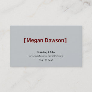 Brackets Crimson Red (variation 2) grey background Business Card